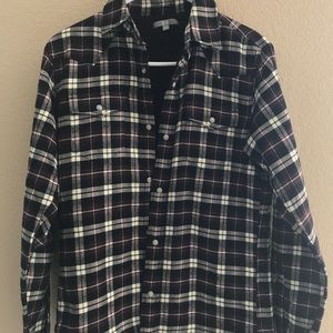 Uniqlo Tops - Purple, Black, Cream Flannel with Fleece Inside Uniqlo Tops - Purple, Black, Cream Flannel with Fleece Inside